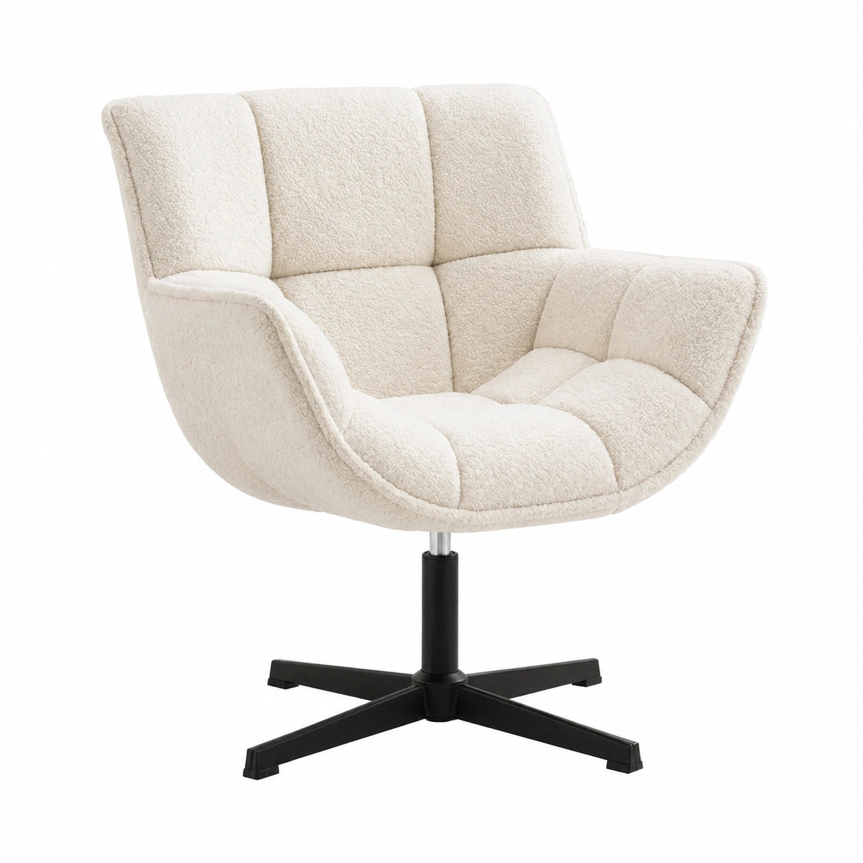 Fauteuil, pivotant, 1 place, coloris blanc, pour le salon ou la chambre