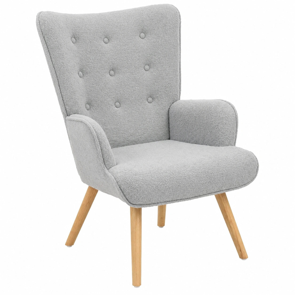 Bureau, rembourré, en tissu bouclette, coloris gris, pour l’espace de travail