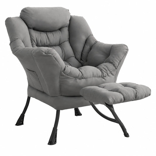 Fauteuil relax, coloris gris, pour le salon