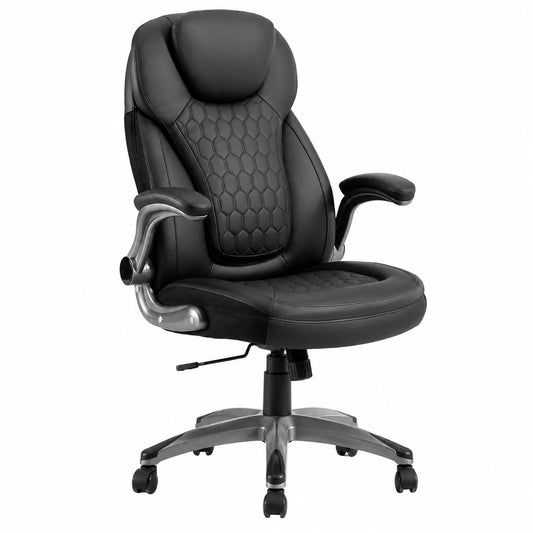 Bureau, en similicuir, coloris noir, pour l’espace de travail