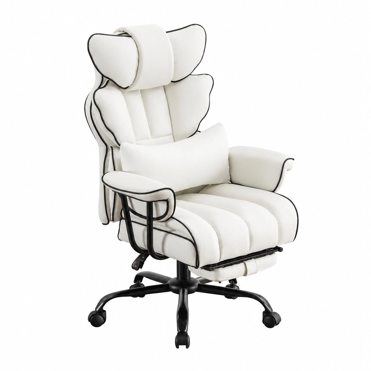 Bureau, en cuir, pivotant, réglable, coloris blanc, pour l’espace de travail