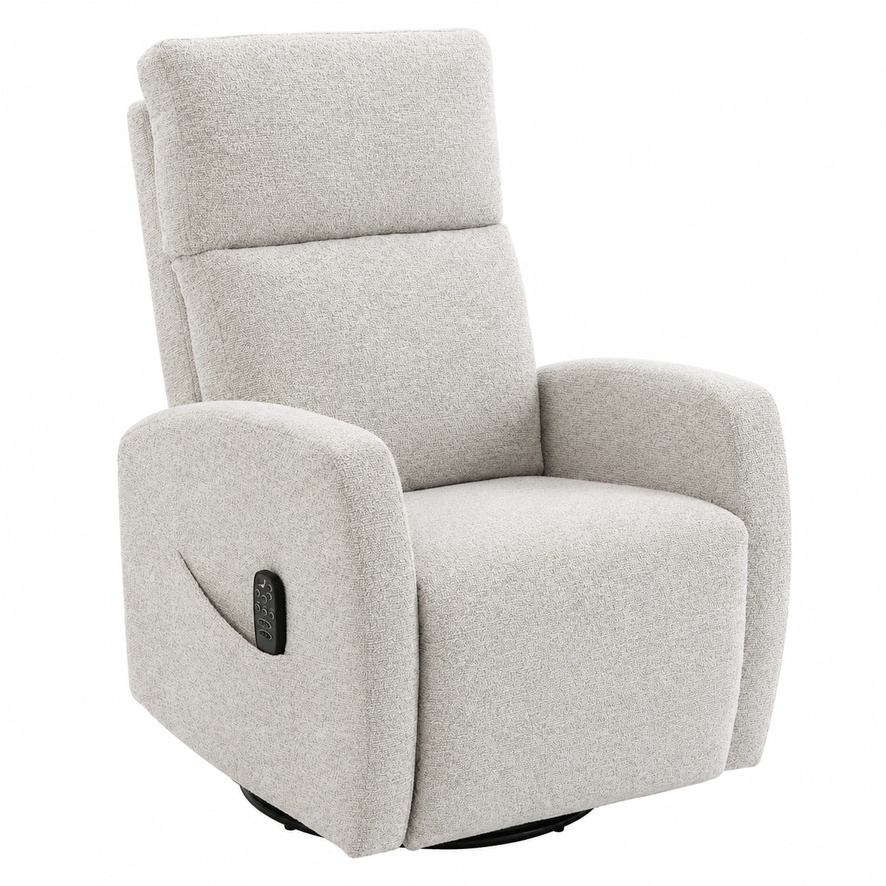 Fauteuil relax, pivotant, réglable, coloris crème, pour le salon