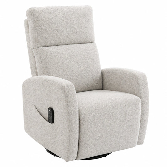 Fauteuil relax, pivotant, réglable, coloris crème, pour le salon