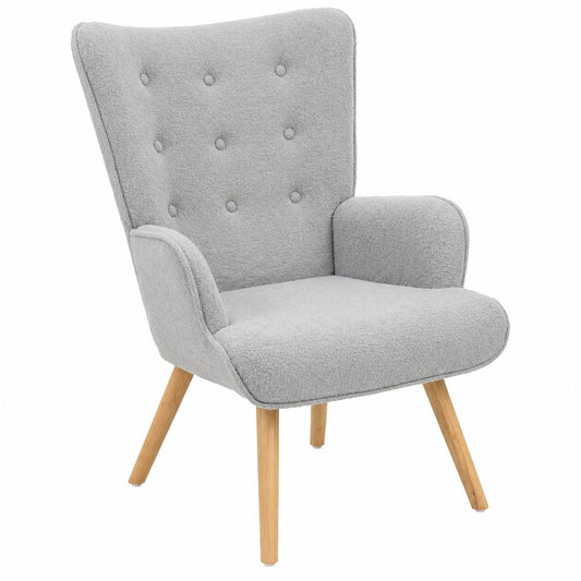 Bureau, rembourré, en tissu bouclette, coloris gris, pour l’espace de travail